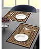 Saralhome Cotton Printed Table Mat  2pc   Brown. 33cm x 45cm