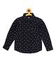 Young Birds Full Sleeves All Over Arrow Printed Shirt - Navy Blue