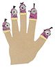 Happy Thread Crochet Finger Puppet Purple Pack of 5 - Height 5 cm