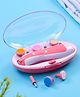Baby Electric nail trimmer with 6 attachment and LED Light - Pink