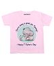 KNITROOT Half Sleeves Doing Great Job Print Tee - Pink