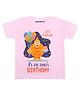 KNITROOT Let's Celebrate Print Half Sleeves Tee - Pink