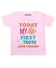 KNITROOT Half Sleeves First Tooth Print Tee - Pink