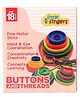 Little finger Buttons & Threads Blocks Multicolor - 50 Pieces
