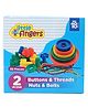 Little Finger Button Threads & Nuts & Bolts Multicolor - 59 Pieces 