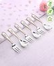 Babyhug Stainless Steel Spoon & Fork Set of 6 - Silver