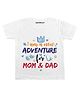 KNITROOT Half Sleeves Mom & Dad Print T-Shirt - White