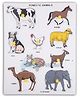 FunBlast Wooden Animals Knob & Peg Puzzle Multicolor - 9 Pieces