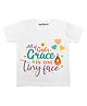 KNITROOT Half Sleeves Tiny Face Print Tee - White