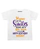 KNITROOT Half Sleeves My Smiles Print Tee - White
