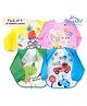 The Little Lookers Waterproof Sleeved Bib Printed Pack Of 3 ( Color May Vary )