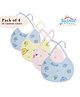 The Little Lookers Round Cotton Bibs with Tying Ropes - Pack of 4
