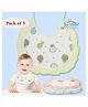 The Little Lookers Tie Knot Closure Bib Pack of 3 - Multicolor