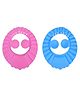 The Little Lookers Adjustable Bathing Baby Shower Cap Pack of 2 - Pink Blue