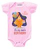 KNITROOT Half Sleeves Let's Celebrate Print Onesie - Pink