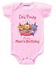 KNITROOT Half Sleeves Lets Party Print Onesie - Pink