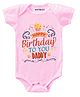 KNITROOT Half Sleeves To You Daddy Print Onesie - Pink