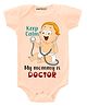 KNITROOT My Mommy Is Doctor Print Short Sleeves Onesie - Peach