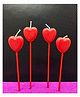 Funcart Heart Shape Candles Red - Pack Of 4