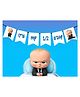 Funcart Half Birthday Baby Boss Theme Flag Banner Multicolor - Length 3.5 Feet