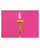 Funcart Cake Topper Candle Number 7 - Golden