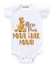 KNITROOT Short Sleeves Maa Hai Onesie - White