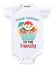 KNITROOT Newest Addition To The Family Print Short Sleeves Onesie - White