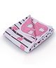 LuvLap 100% Muslin Cotton 6 layered Reversible Baby Quilt cum Wrapper Blanket - Blue Anchor