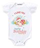 KNITROOT Short Sleeves Love You Mommy Printed Onesie - White