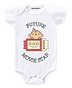 KNITROOT Short Sleeves Future Movie Star Print Onesie - White