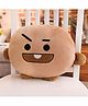 D&Y Cartoon Face Cushion - Brown