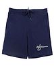 Wear Your Mind Batman Graphic Print Detailing Shorts - Navy Blue