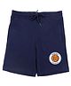Wear Your Mind Graphic Basketball Print Shorts - Navy Blue