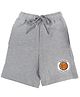 Wear Your Mind Graphic Basketball Print Shorts - Grey