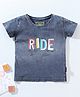 Gini & Jony Half Sleeves T-Shirt Text Print - Blue