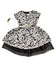 GINI & JONY Short Sleeves Abstract Print Box Pleated Dress & Sequin Bow Detailing Hair Band - Grey