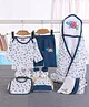 Babyhug 100% Cotton Clothing Gift Set Sports Print Blue - 10 Piece
