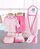 Babyhug Clothing Gift Set Floral Print Pink - 10 Piece