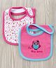Babyhug Cotton Bib With Velcro Floral Print  Pack of 2 - Pink