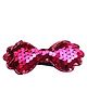 Tia Hair Accessories Sequined Bow Hair Clip - Dark Pink