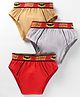 Red Rose Cotton Knit Briefs With Superman Print Pack of 3 - Multicolor