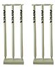 Airic Wooden Wicket Set With Bails And Wooden Base Pack of 2 - White