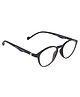 Optify Blue Light Blocking Zero Power Glasses Round Shape - Black