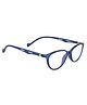 Optify Blue Light Blocking Zero Power Glasses Cateye Shape- Blue