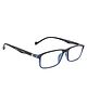 Optify Blue Light Blocking Zero Power Glasses Rectangle Shape - Black Blue