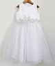 Woonie Sleeveless Flower Embroidery Detailing Dress - White
