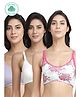 Inner Sense Pack Of 3 Organic Cotton Antimicrobial Soft Nursing Bra - Multicolor