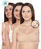 Inner Sense Pack Of 3 Organic Cotton Antimicrobial Soft Nursing Bra  - Multicolor