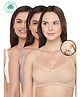Inner Sense Pack Of 3 Organic Cotton Antimicrobial Soft Nursing Bra  - Multicolor