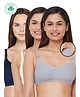 Inner Sense Pack Of 3 Organic Cotton Antimicrobial Soft Nursing Bra  - Multicolor